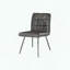 Ensemble de 2 chaises de salle à manger - aspect cuir - motif matelassé - pieds chromés-40569523