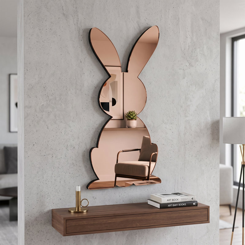 Rose Gold Bunny Wall Mirror