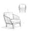 Chaise d'extérieur pour conversation - Sand Drift