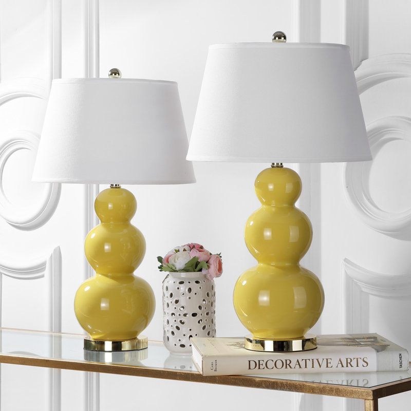 Ensemble de lampes de table Dearious, Or moutarde