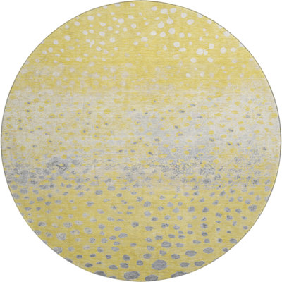 Premium Machine Washable Elize AMF1366 Dots Rug