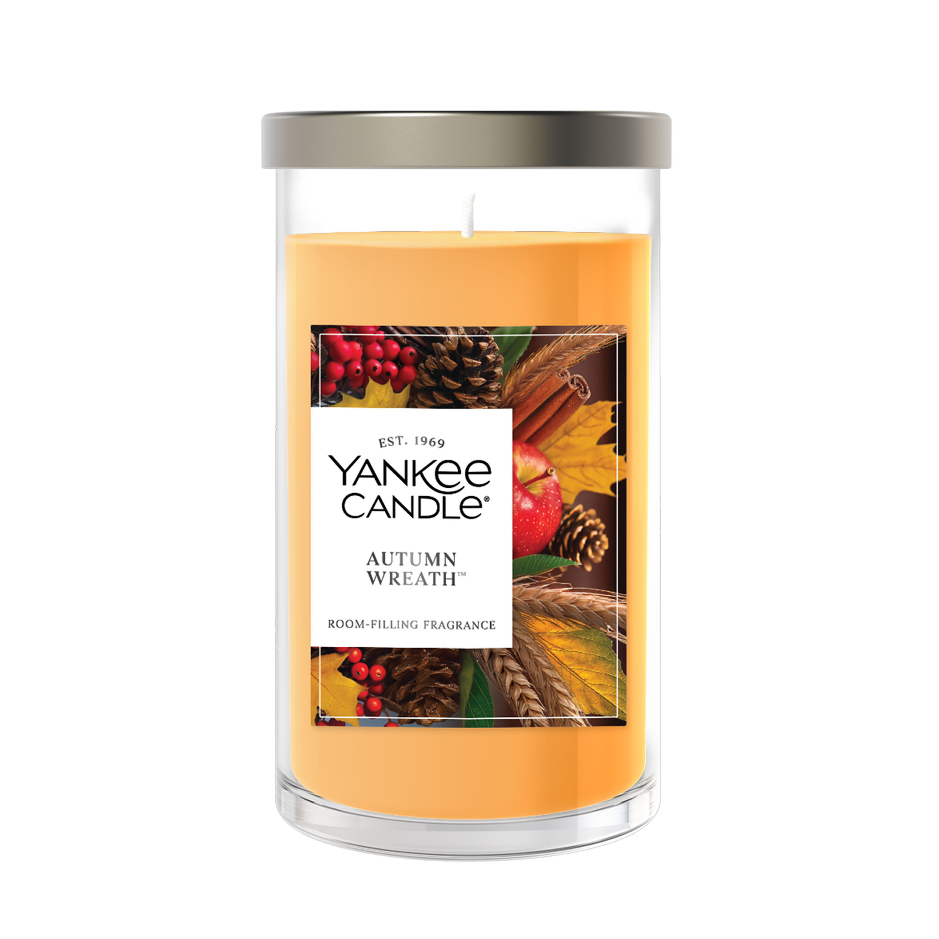 Yankee Candle Autumn Wreath Medium Pillar Scented Candles