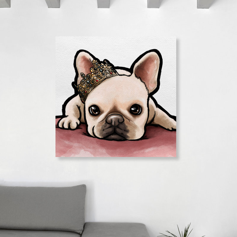 «Royal Frenchie», impression sur toile, H 24 po x l 24 po x P 1,5 po