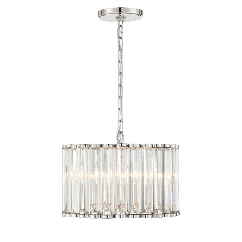 Luminaire suspendu 4 lumières en nickel poli Charlii Langdon For Mercer41 Elliot