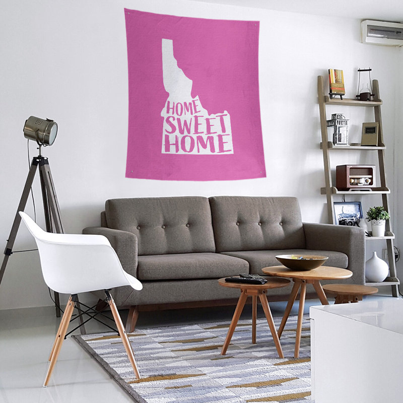 Tapisserie Home Sweet Idaho, H 27,5 po x l 37,5 po, Rose