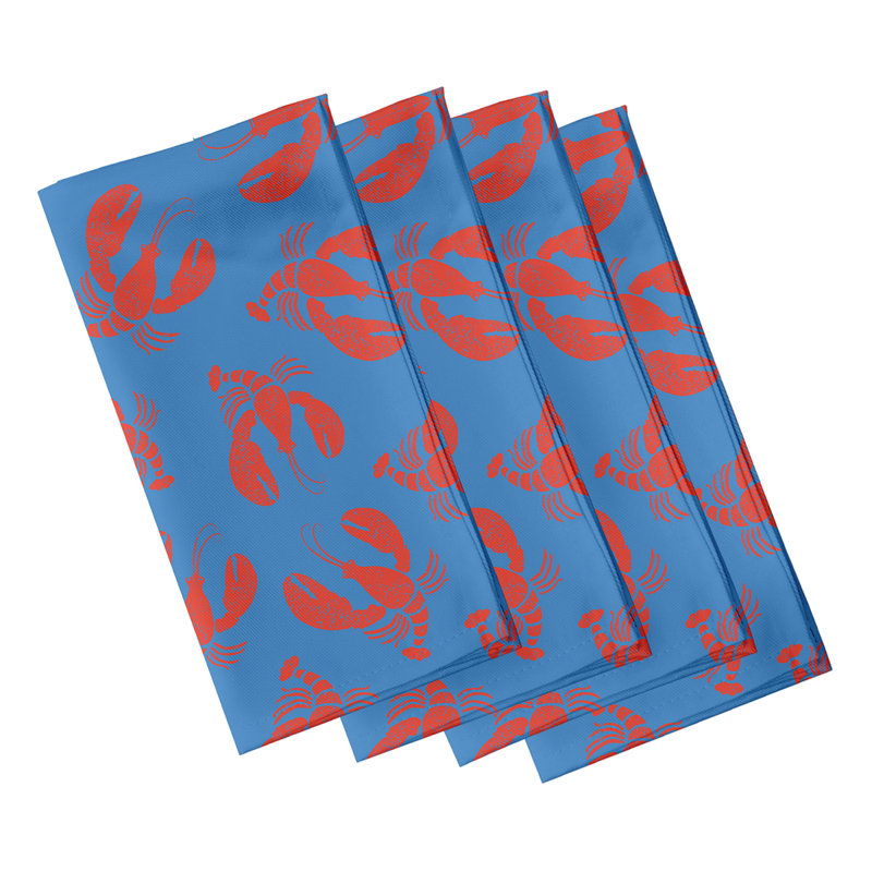 Ensemble de serviettes 4 pièces Ludwig, L 18 po x L 18 po, bleu