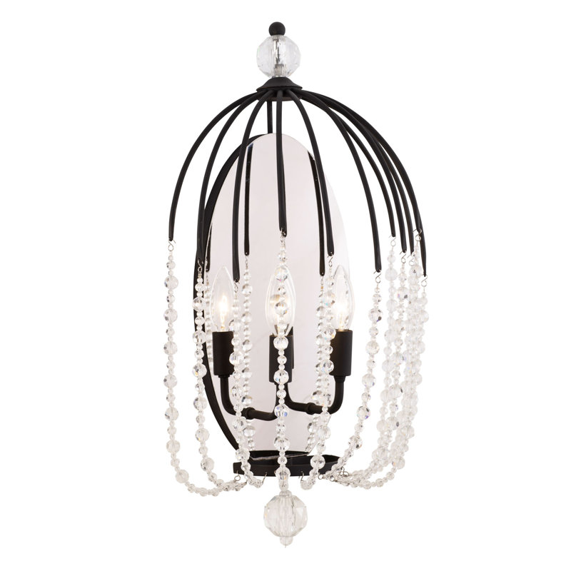 Voliere Candle Wall Light, Matte Black