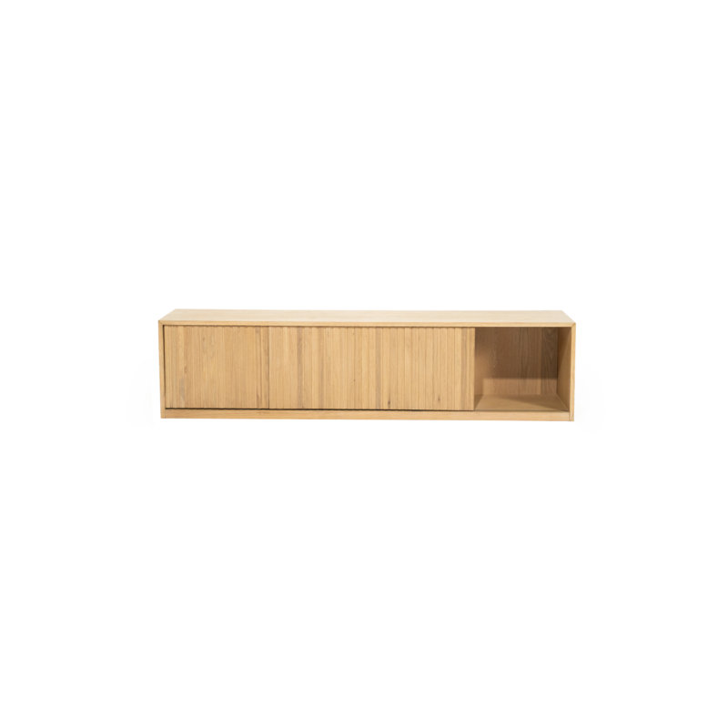 Milo Media Unit S, Brown, 17"H x 71"L x 17"W