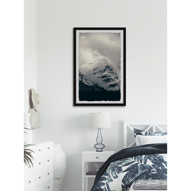 Snowy Peak by Marmont Hill - Painting, Paper, 30cm H x 20cm W