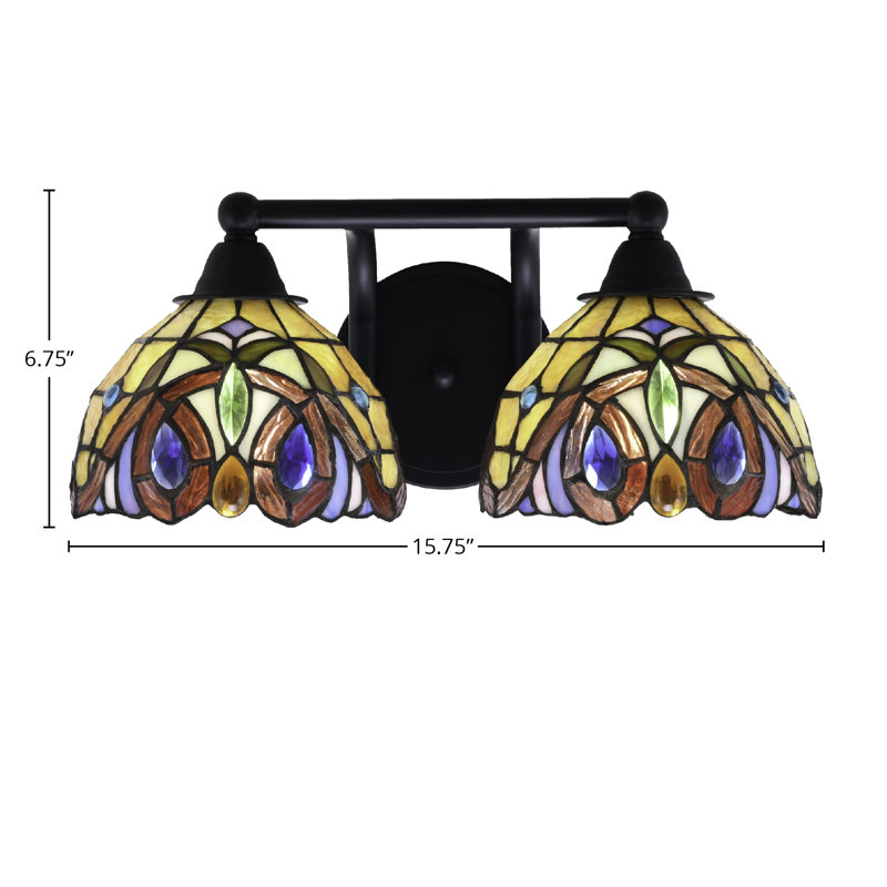 Barre d'éclairage de salle de bain 2 lumières Kaleva