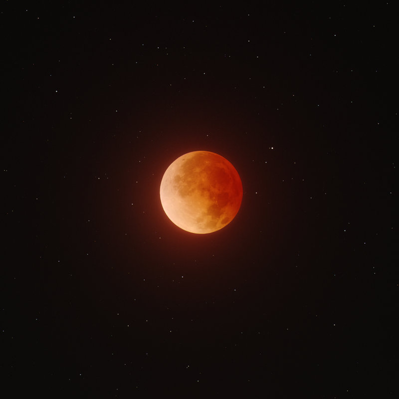 Total Lunar Eclipse by Beholdingeye, 36" H x 36" W
