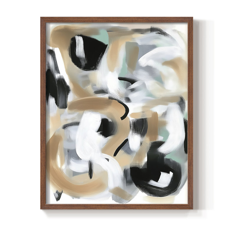 "ABSTRACT Series DCCXC III" par J Paul, H 29 po x l 23 po, Noyer