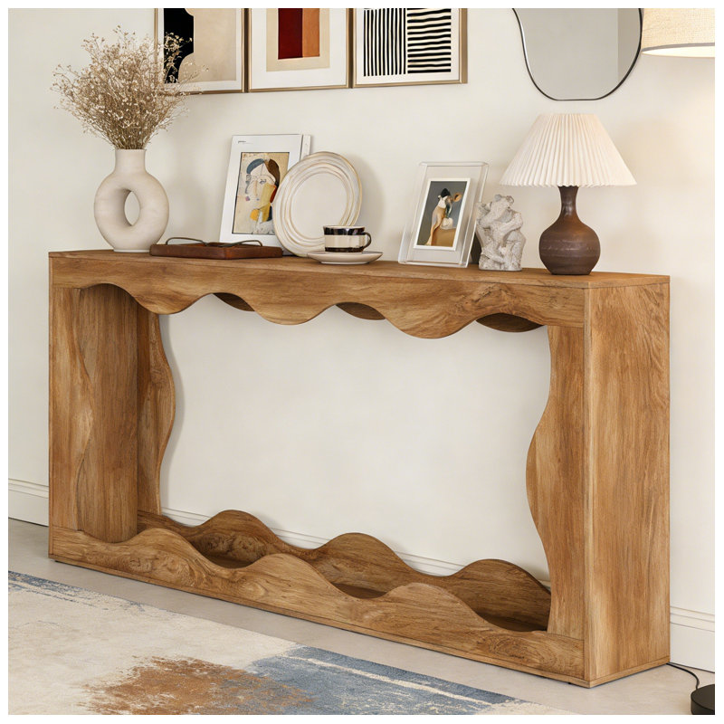 Modern Style Entryway Table, Wood