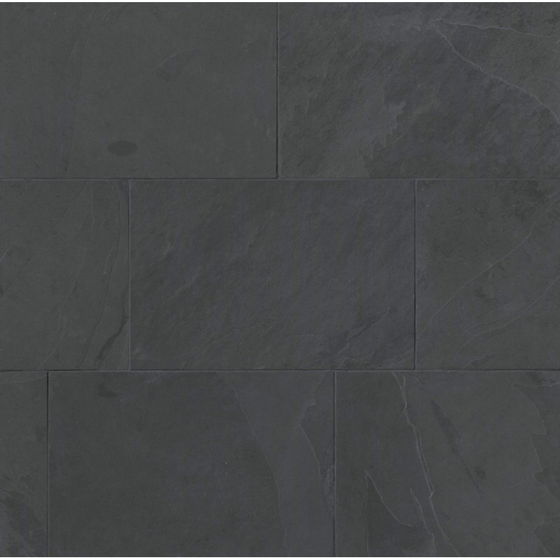 Camden Charcoal 16 in. x 24 in. Gauged Slate Floor and Wall Tile