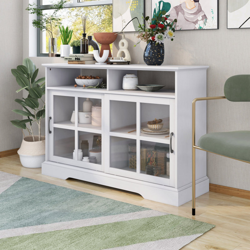 Buffet de 47,48 po de largeur Kasiey, Blanc