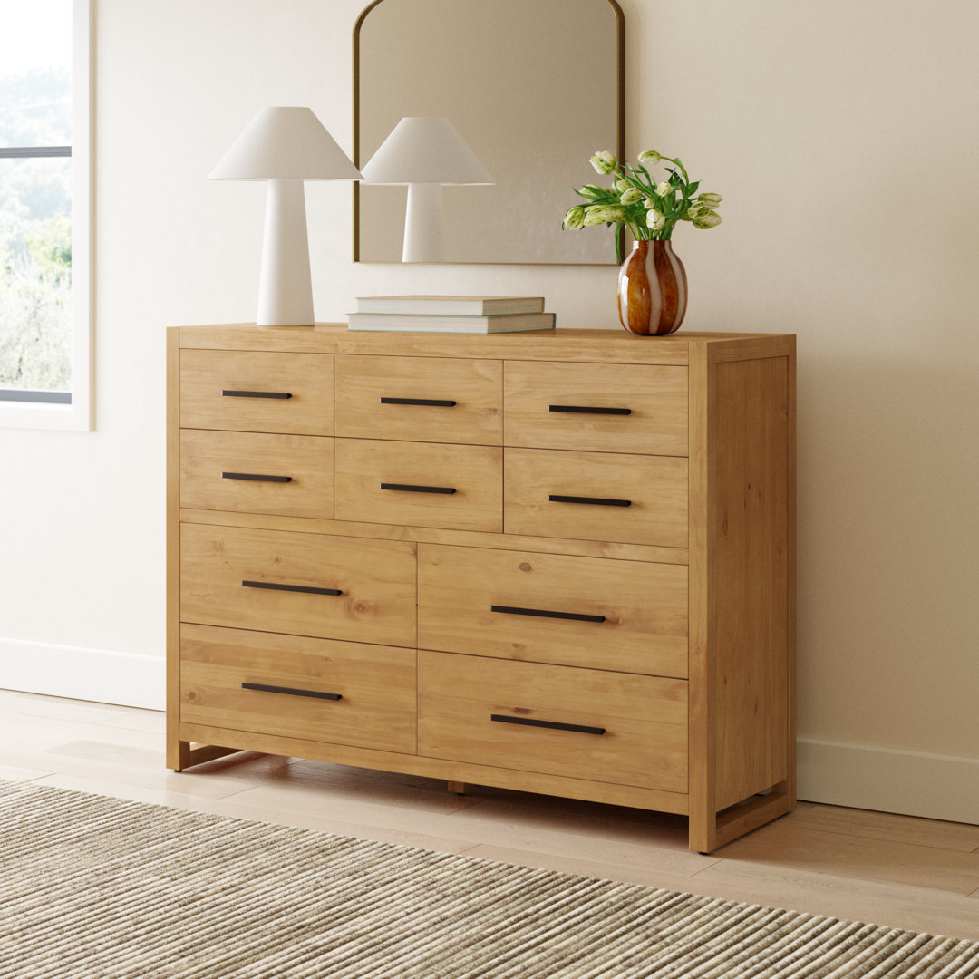 Modica 10-Drawer Solid Wood Dresser Joss & Main 