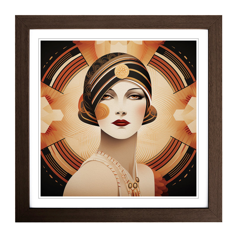 Single Picture Frame Print on Wood, Walnut