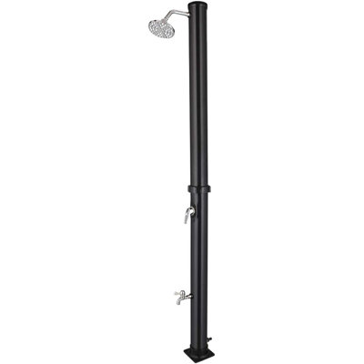 Solar Heated Shower, 5.5 Gallon Outdoor Shower with Showerhead and Foot Shower Faucet -  Silodo, 2CYT-HS