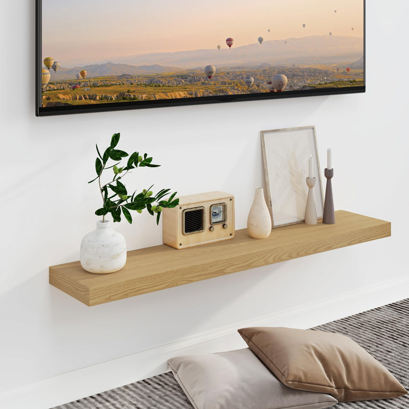 Floating Shelves, Hanging Shelf with Invisible Brackets, 1.5" H x 40" W x 7" D