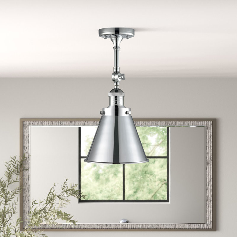 Plafonnier semi-encastré 8 lumières Donovan, Ampoule non incluse, Chrome poli