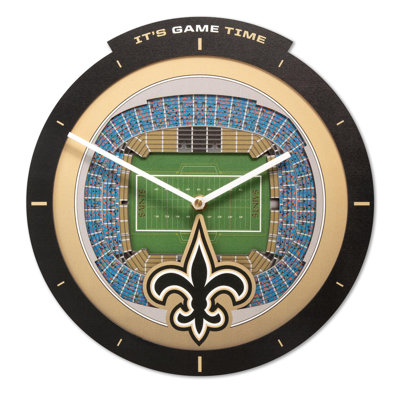  NFL New Orleans Saints Stadiumview 3D Wall Clock