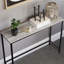 Sylvie 100Cm Industrial Style Slim Console Table With Metal Legs For Hallway and Living Room-2035697047