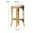 Mcgriff Solid Wood Swivel Backless Counter Height Bar Chair With Footrest-636162392-585741625