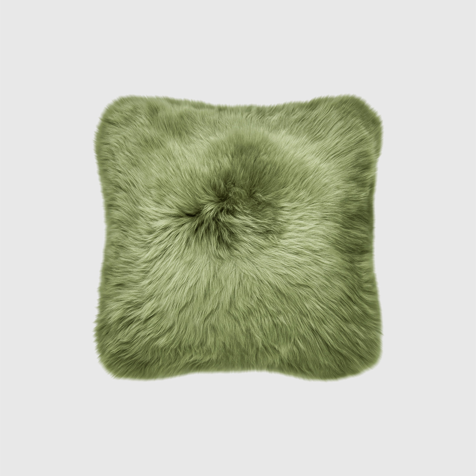 Fieldman Leather Throw Pillow, 16" x 16", Leaf Green