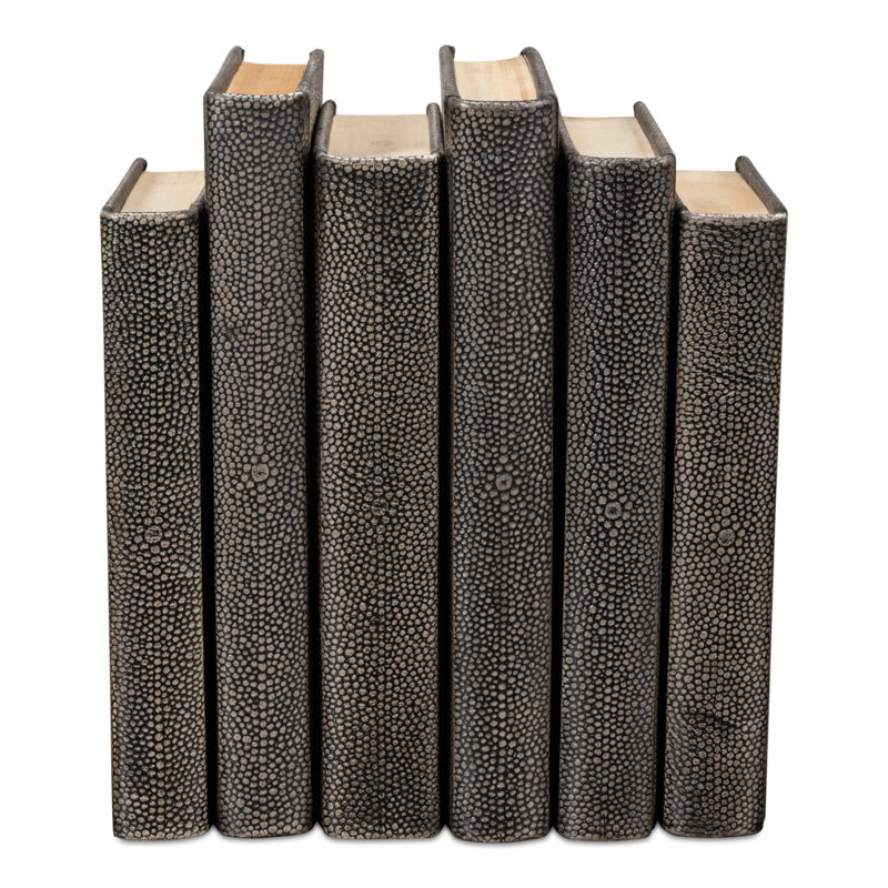 Shagreen Handmade and Media Decorative Book, Dark Gray