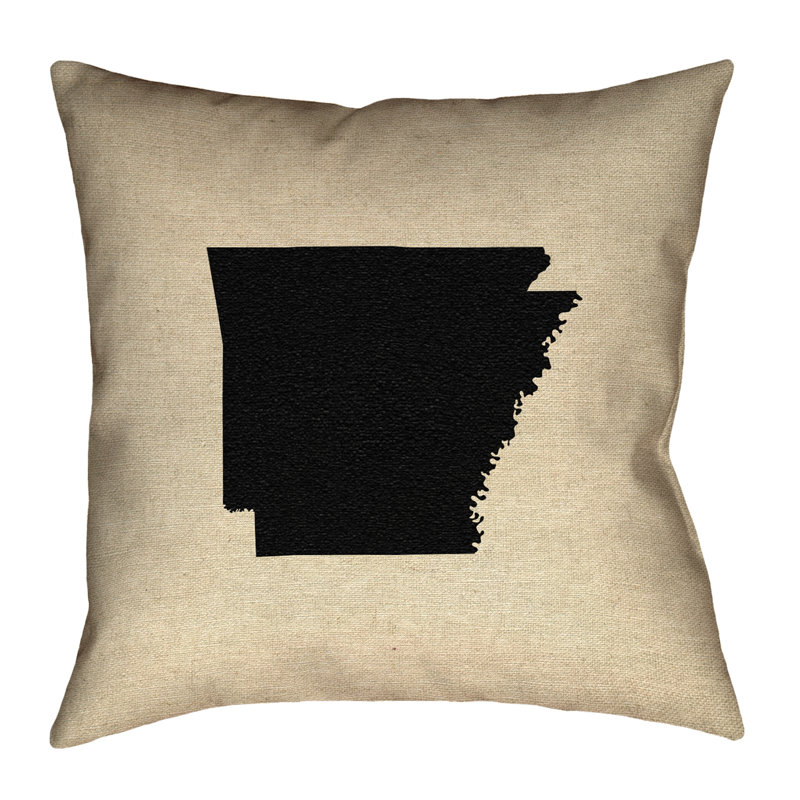 Housse de coussin Katelyn Smith Arkansas, 16 po x 1 po, Noir