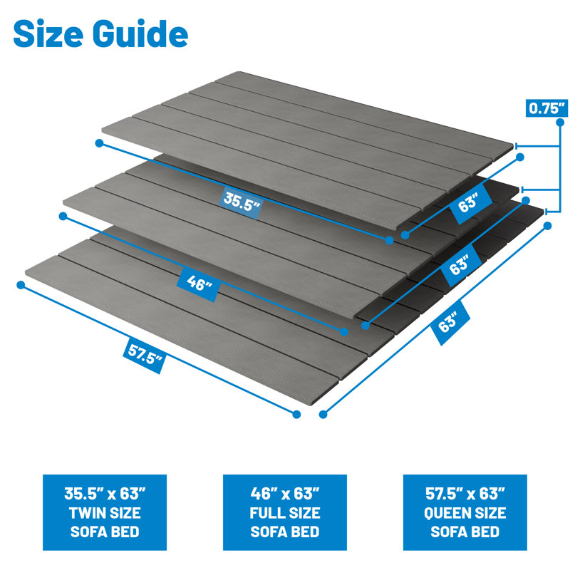 Heavy Duty Sleeper Sofa Support Slats, 63" X 57.5" Wood Base To Fix Sagging Seats, Reinforced Under Cushion Panel For Sofas And Bed Support, Pull Out Couch Mattress Board, Easy Installation