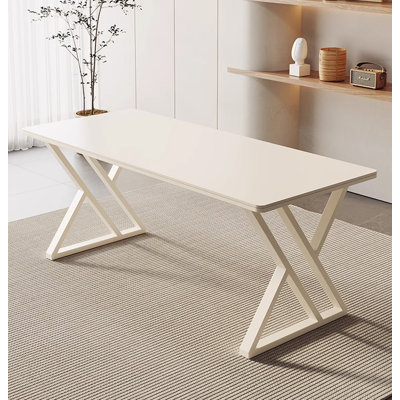 Luxury Cream-Style Sintered Stone Tabletop Office Desk by Orren Ellis