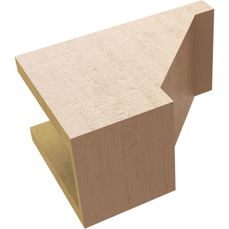 Burlington Woodgrain TimberThane Ra partier queue, brun clair apprêté, H 9 po x l 15 po x P 11 po