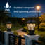 Lampadaire de jardin extérieur en aluminium noir