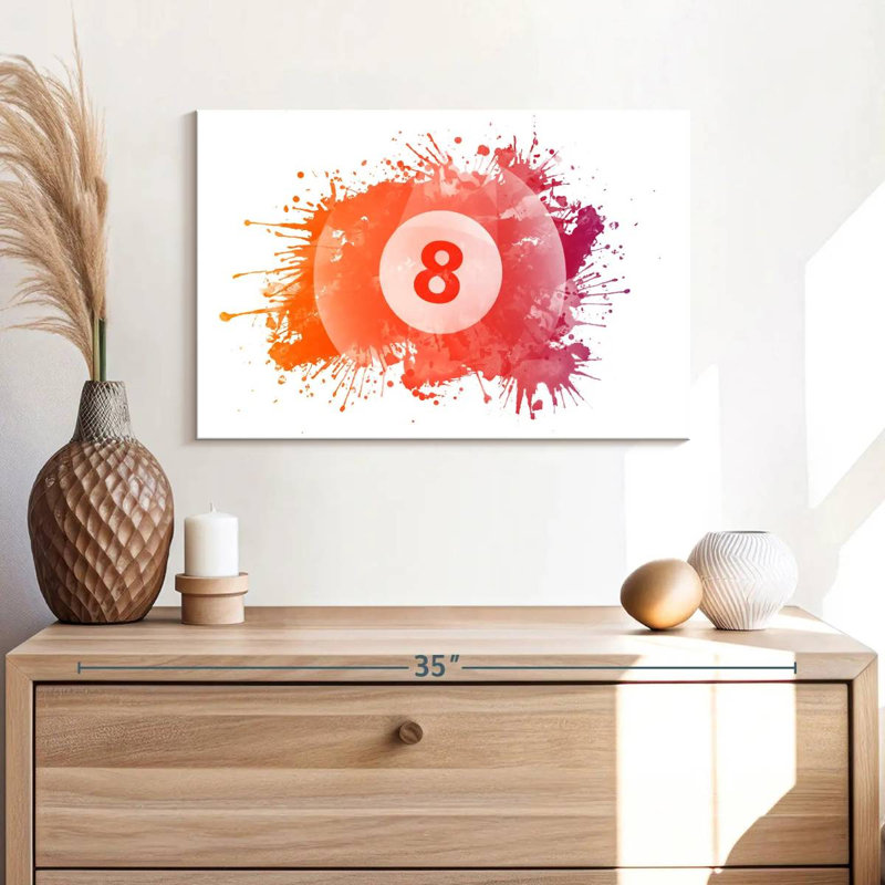 Senne 8 Ball Splash, 16" H x 24" W