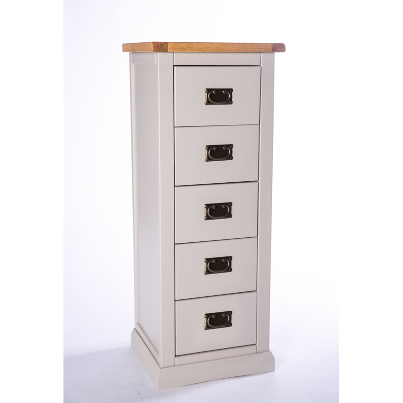Escalante 45cm W 5 - Drawer Chest of Drawers, Grey/White