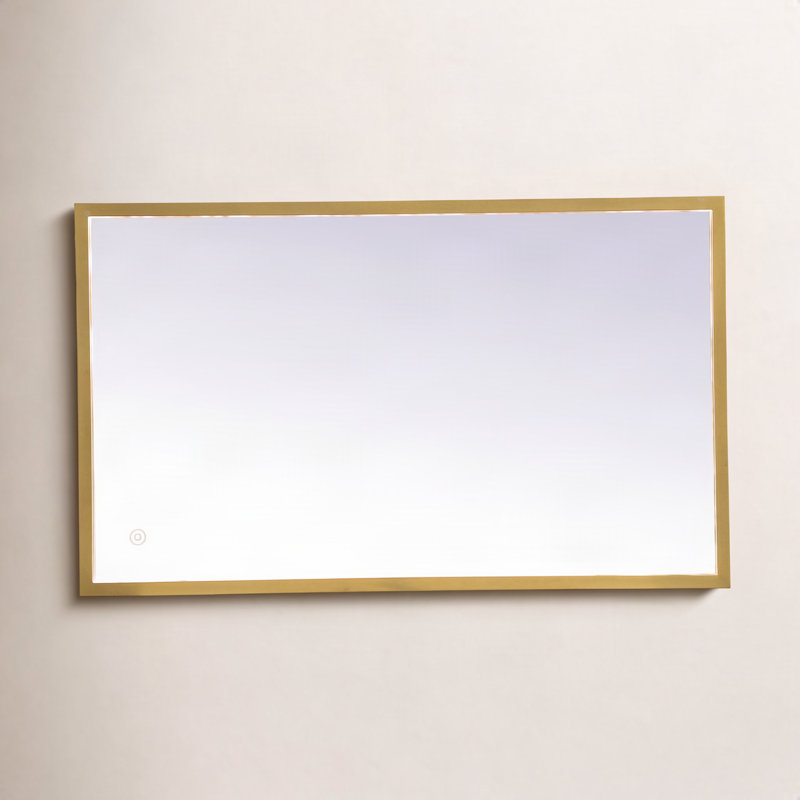 Miroir Piche, 18 po x 30 po, Laiton