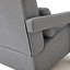 Chaise d'appoint rembourrée gris foncé avec coussin - Fauteuil moderne en tissu de lin pour le salon, la chambre à coucher-1987120960
