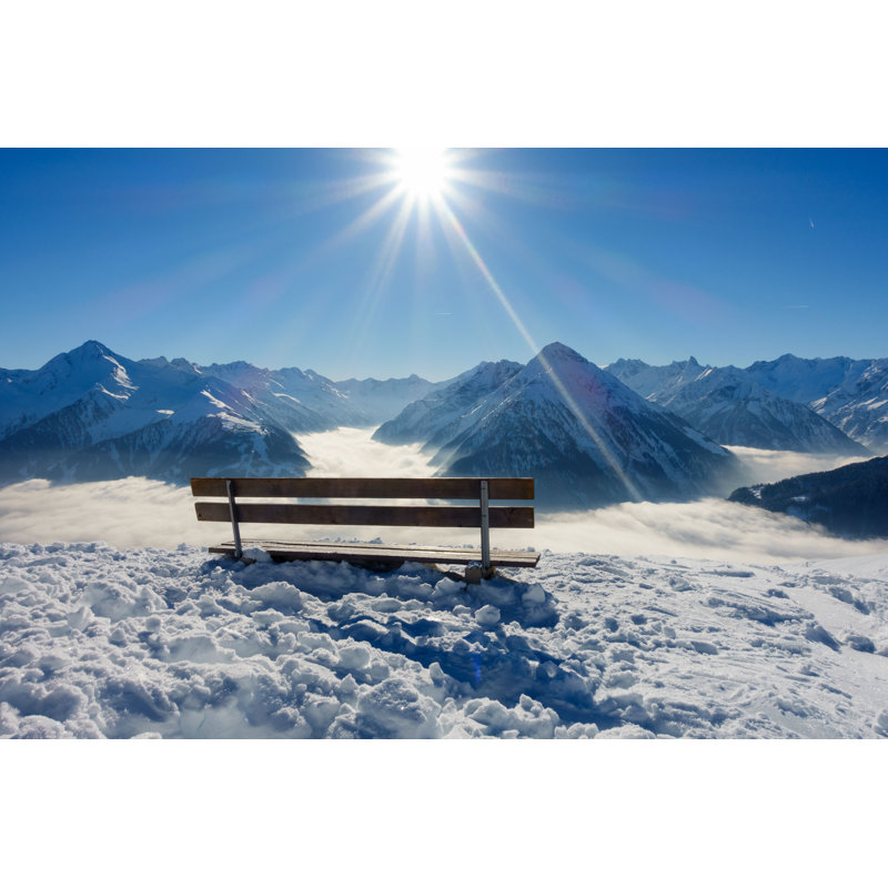 " Bench With View " by Bypaul, 12" W x 8" H
