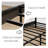 King Size Bed Frame with Headboard , Wood Platform Bed Frame , Noise Free,No Box Spring Needed And Easy Assembly Tool,Large Under Bed Storage,Black-1093431244-1088719304