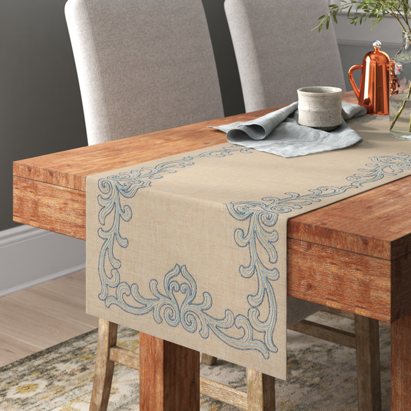 Chemin de table Albee Celeste, L 36 po x l 16 po