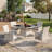 5-Piece Outdoor Rattan Dining Set With Cushions, Armchairs, And A Tempered-Glass Top Table-139313281