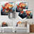 Fishing Pop Art Piscine III - Animals Print on Metal-277423336
