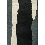 Clair Abstract Area Rug in Black/Gray/White