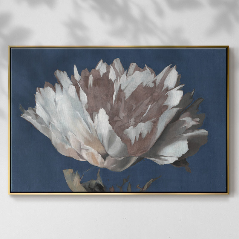 Pivoine blanc, H 25 po x l 37 po x P 2 po, Or