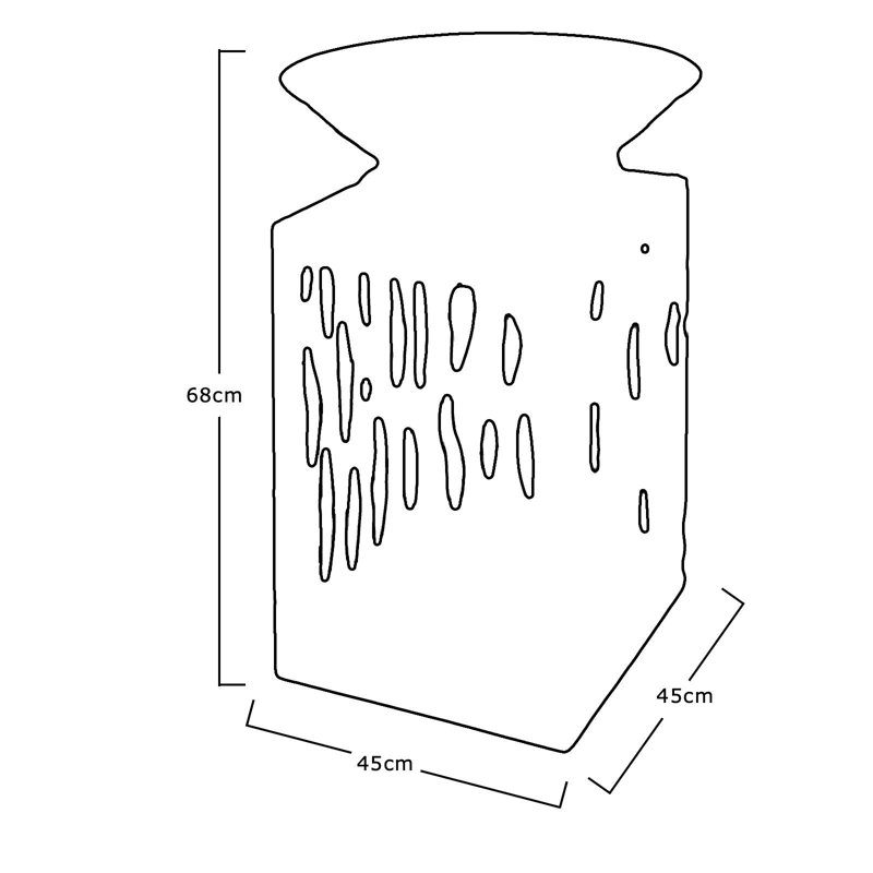 Andris Column Steel Wood Burning Smokeless Fire Column