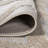 Duwun High-Low Pile Ogee Trellis Tone-on-Tone Beige/Gray Indoor/Outdoor Rug-1216189785
