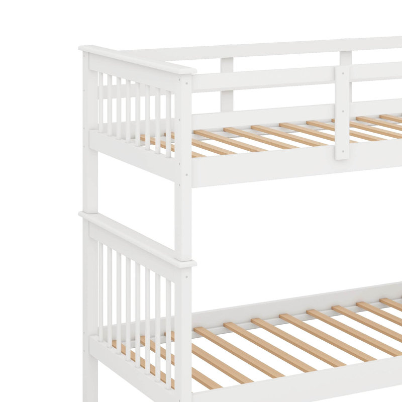 Twin-Over-Twin Bunk Bed With Storage, White