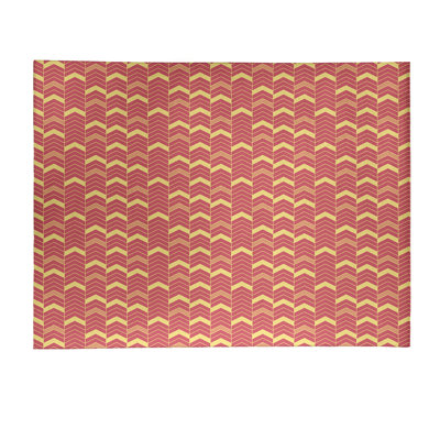 Tapis à chevrons orange/jaune