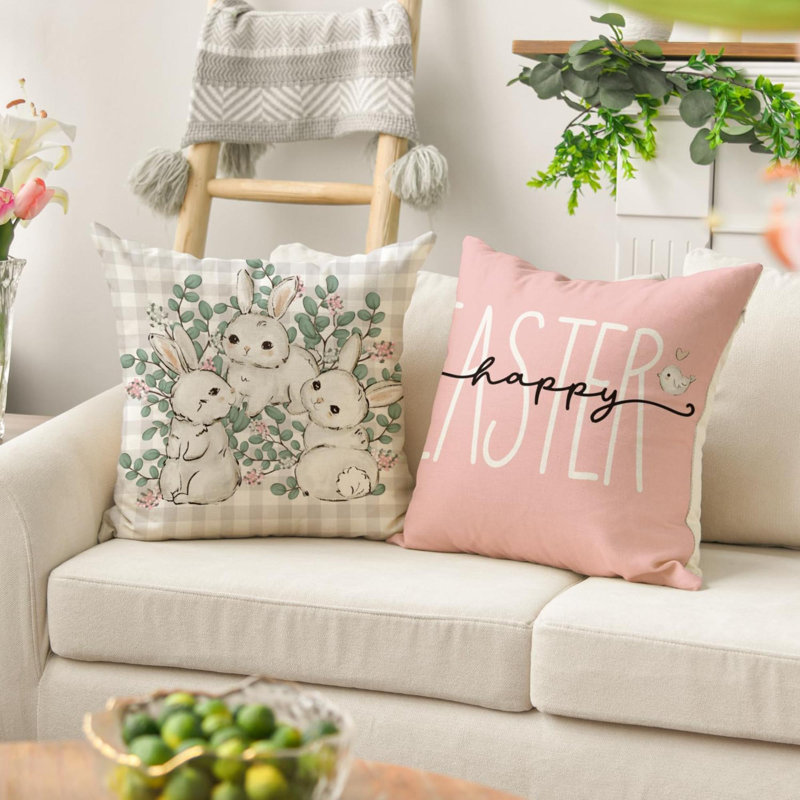  Coussin réversible, Rose